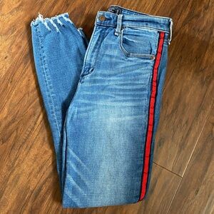 Abercrombie & Fitch Blue Denim High-Rise Ankle Jeans